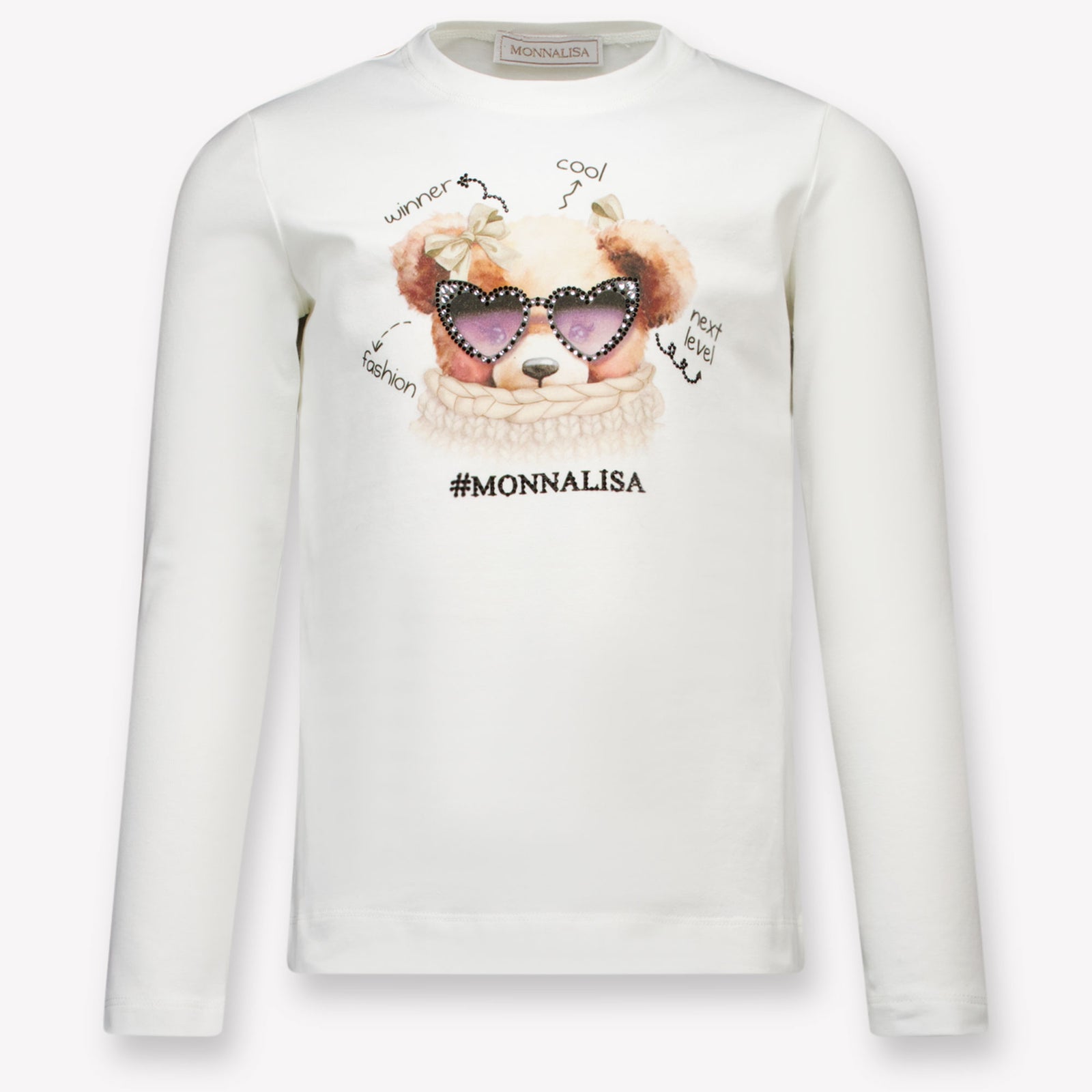 MonnaLisa Kinder Meisjes T-Shirt in Off White