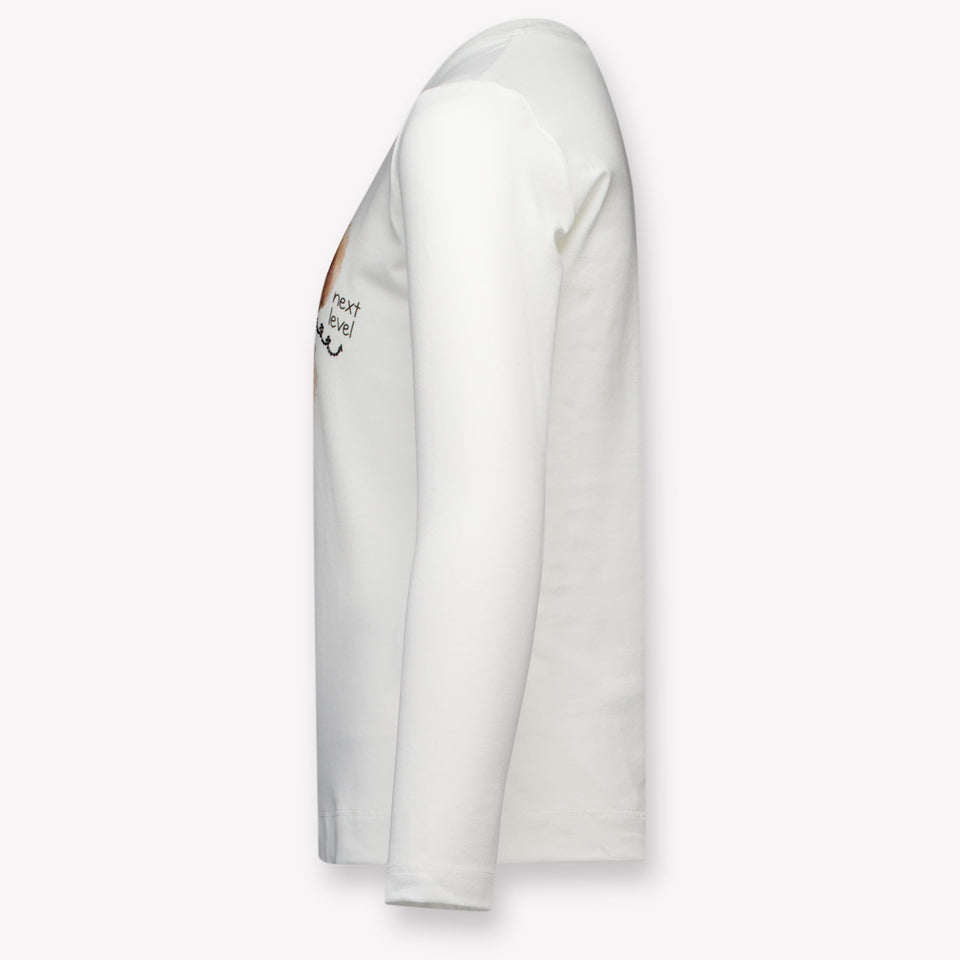 MonnaLisa Kinder Meisjes T-Shirt in Off White