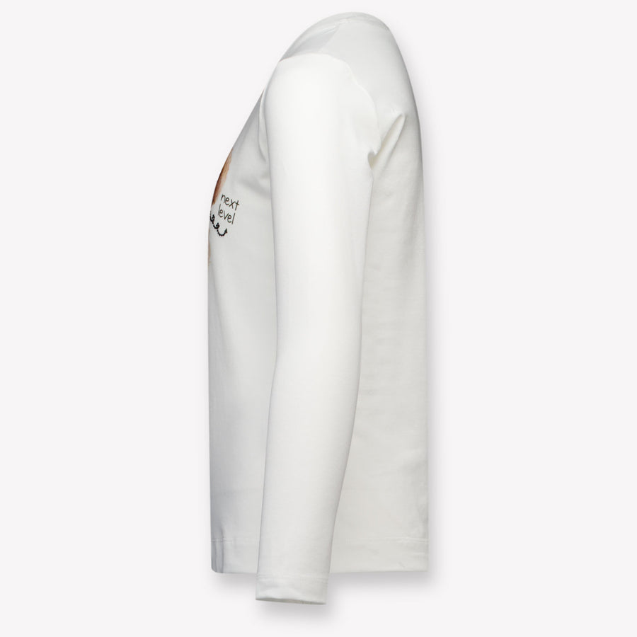 MonnaLisa Kinder Meisjes T-Shirt in Off White