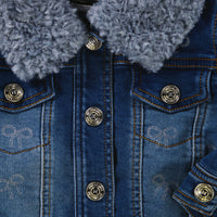 MonnaLisa Baby Meisjes Spijkerjassen in Blauw