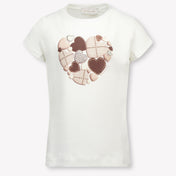 MonnaLisa Kinder Meisjes T-Shirt in Off White