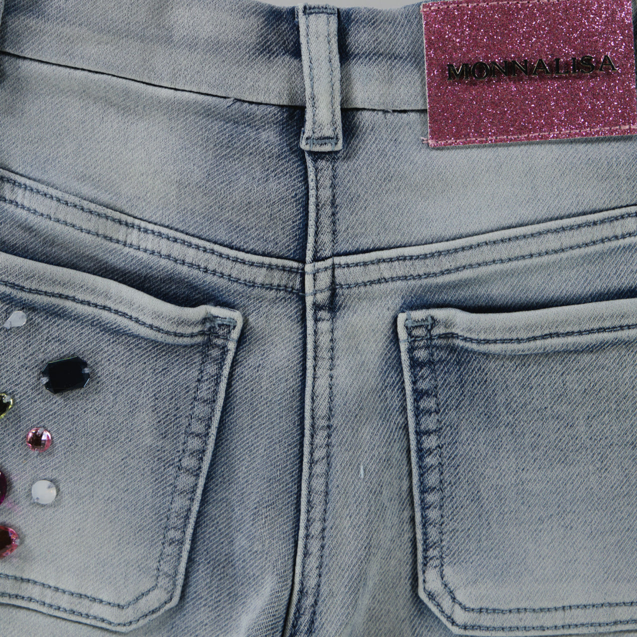 Monnalisa Kids Girls Jeans  Light Blue