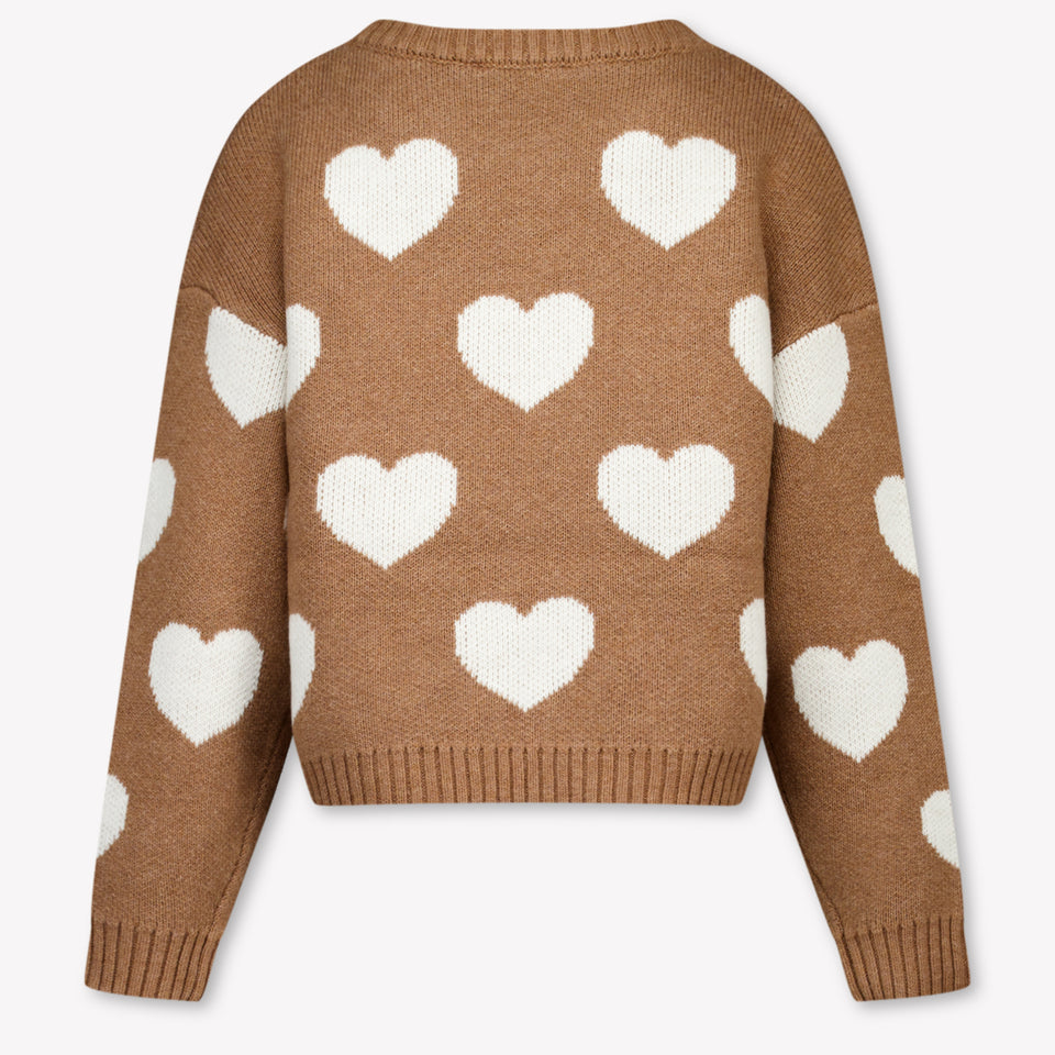 Monnalisa Kids Girls Sweater Brown