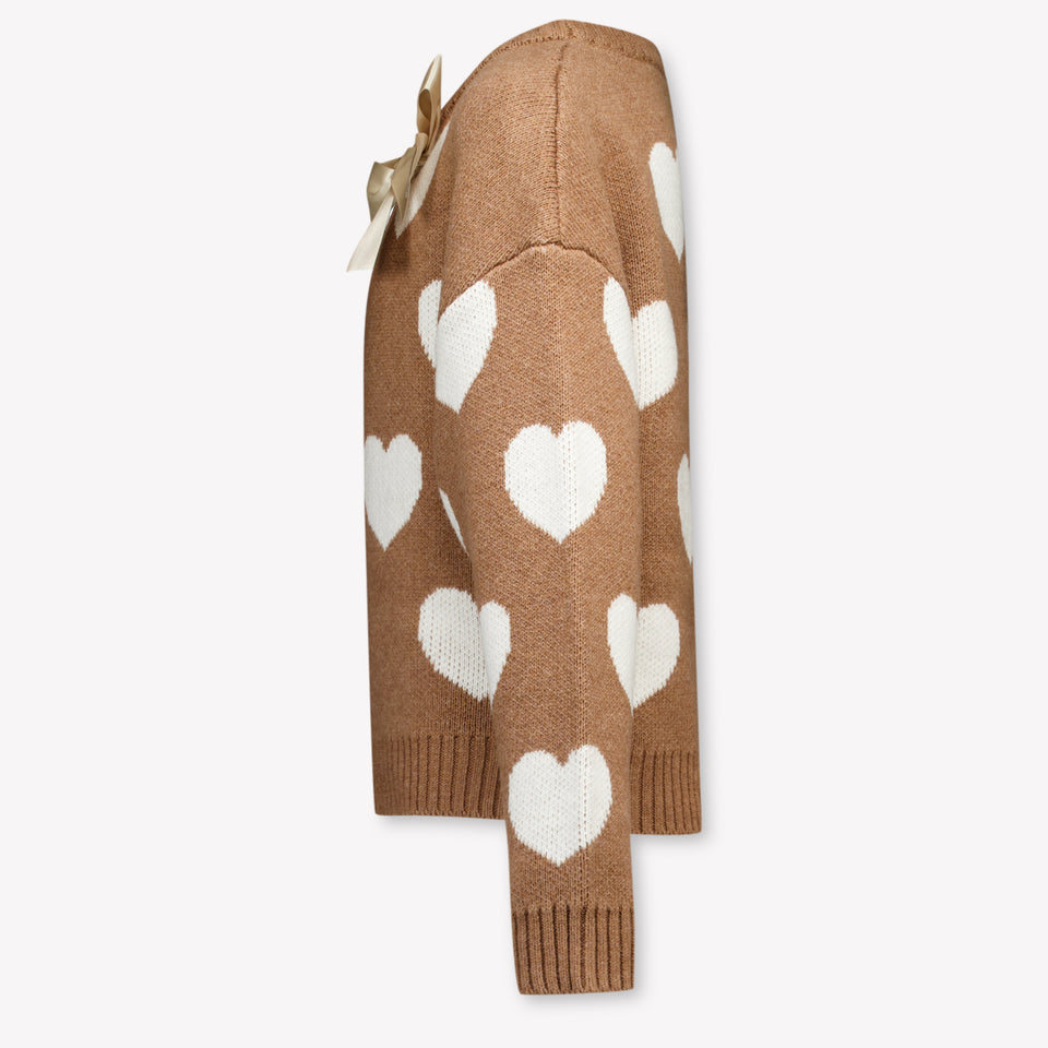 Monnalisa Kids Girls Sweater Brown