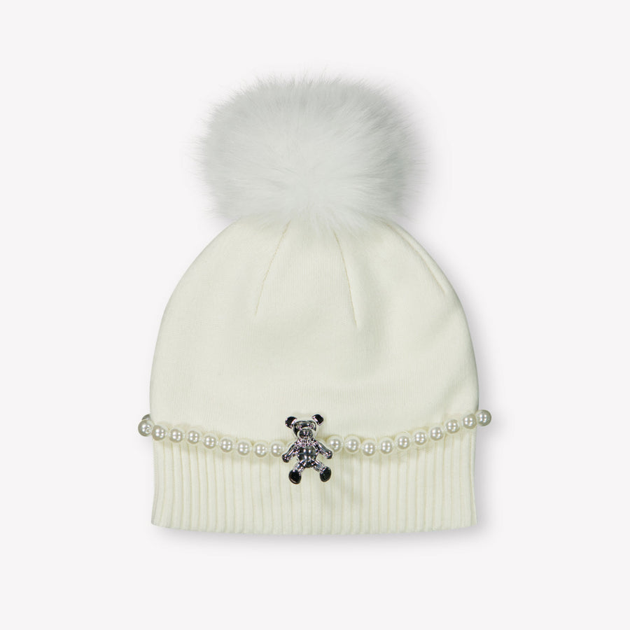 MonnaLisa Kinder Meisjes Muts in Off White