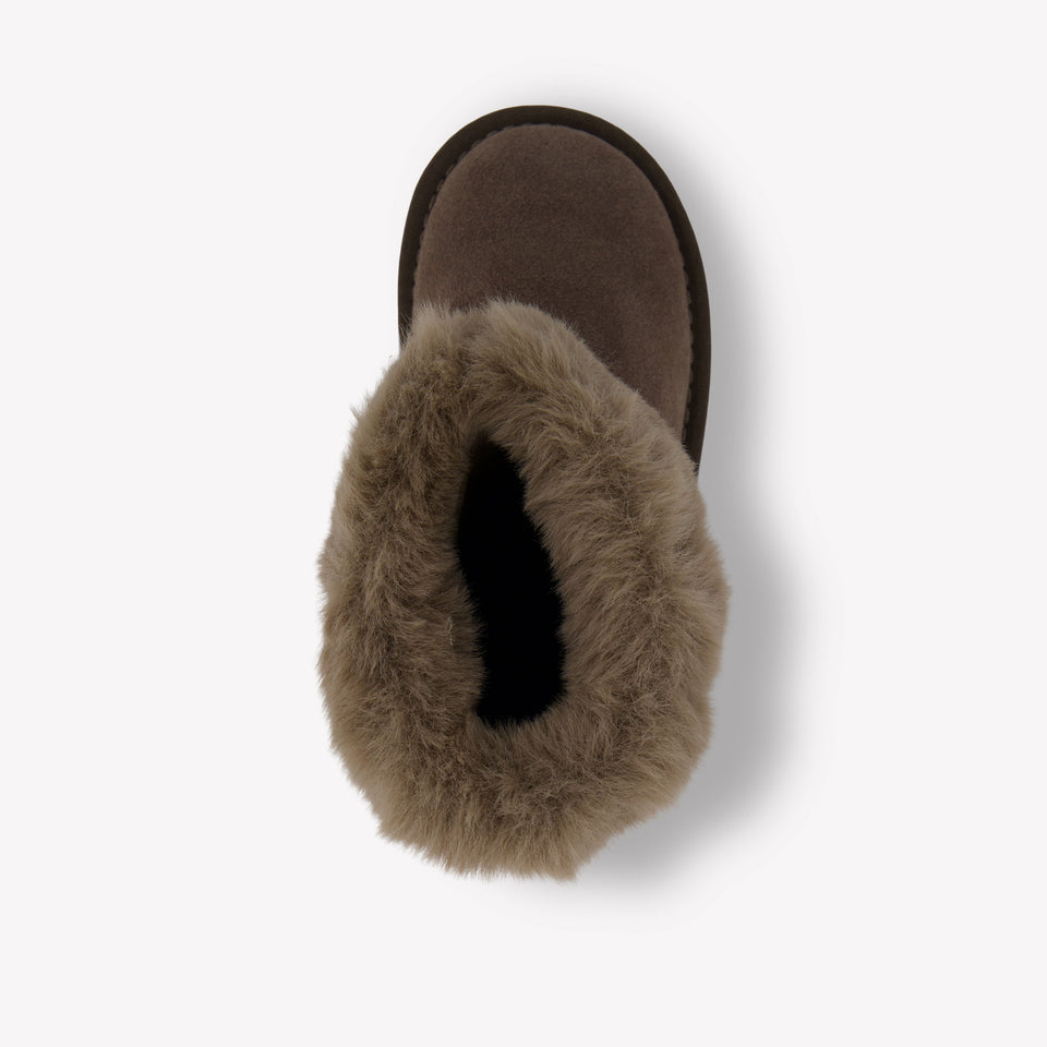 Monnalisa Girls Snowboots  Taupe