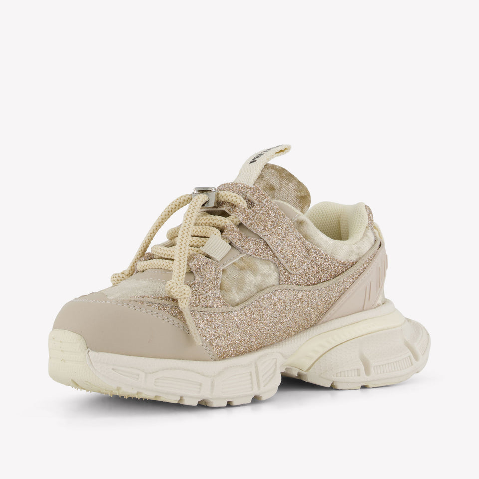 Monnalisa Girls Sneakers  Gold