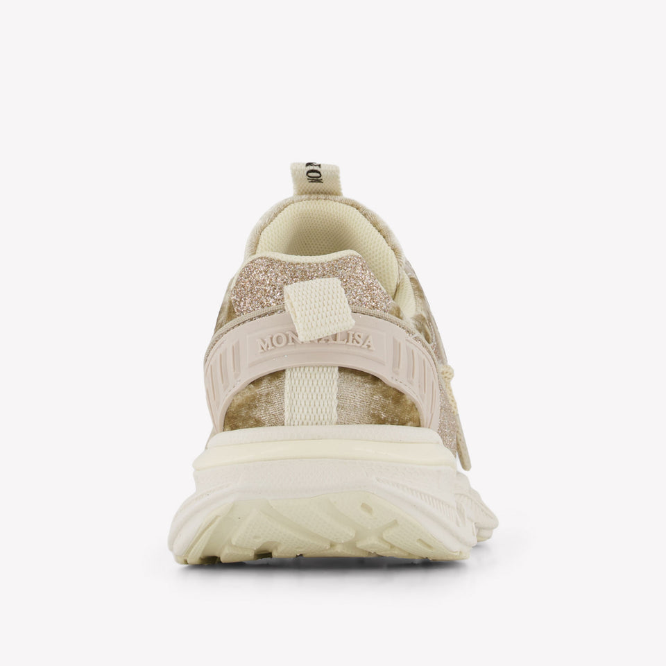 Monnalisa Girls Sneakers  Gold