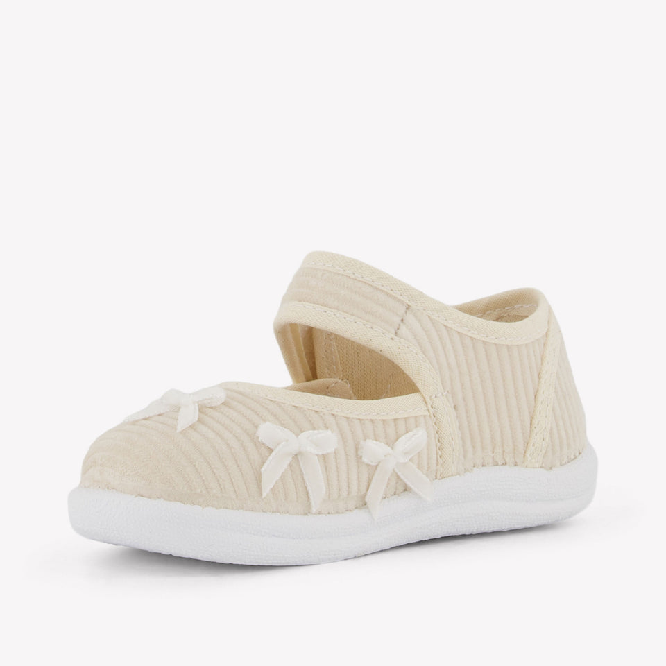 Monnalisa Girls Shoes  Light Beige