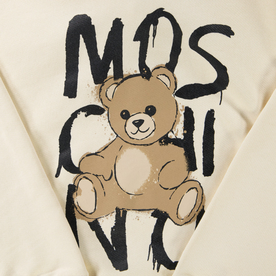 Moschino Kinder Unisex Trui In Licht Beige