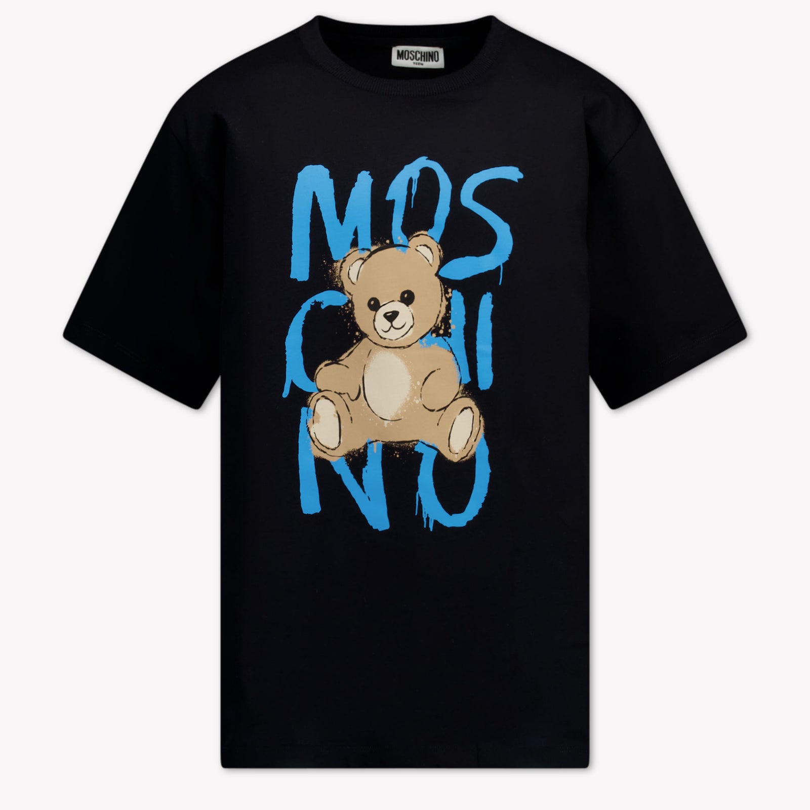 Moschino Kinder Unisex T-Shirt In Zwart