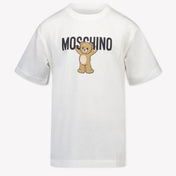 Moschino Kinder Unisex T-Shirt In Off White