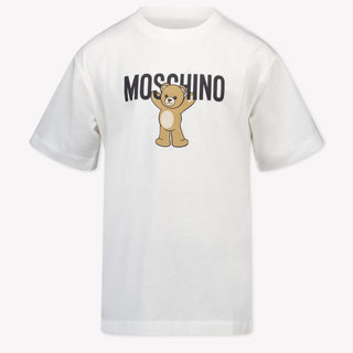 Moschino Kinder Unisex T-Shirt In Off White