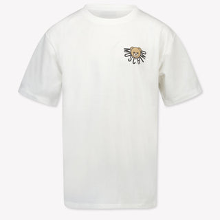 Moschino Kinder Unisex T-Shirt In Off White