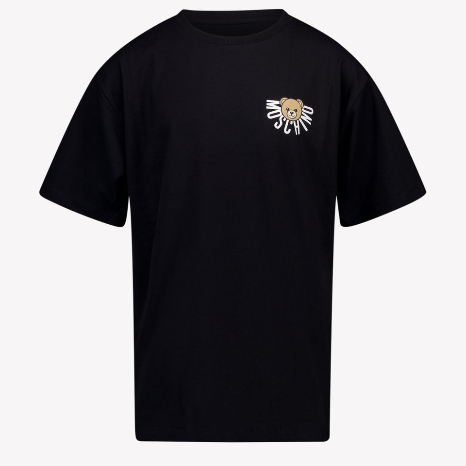 Moschino Kinder Unisex T-Shirt In Zwart