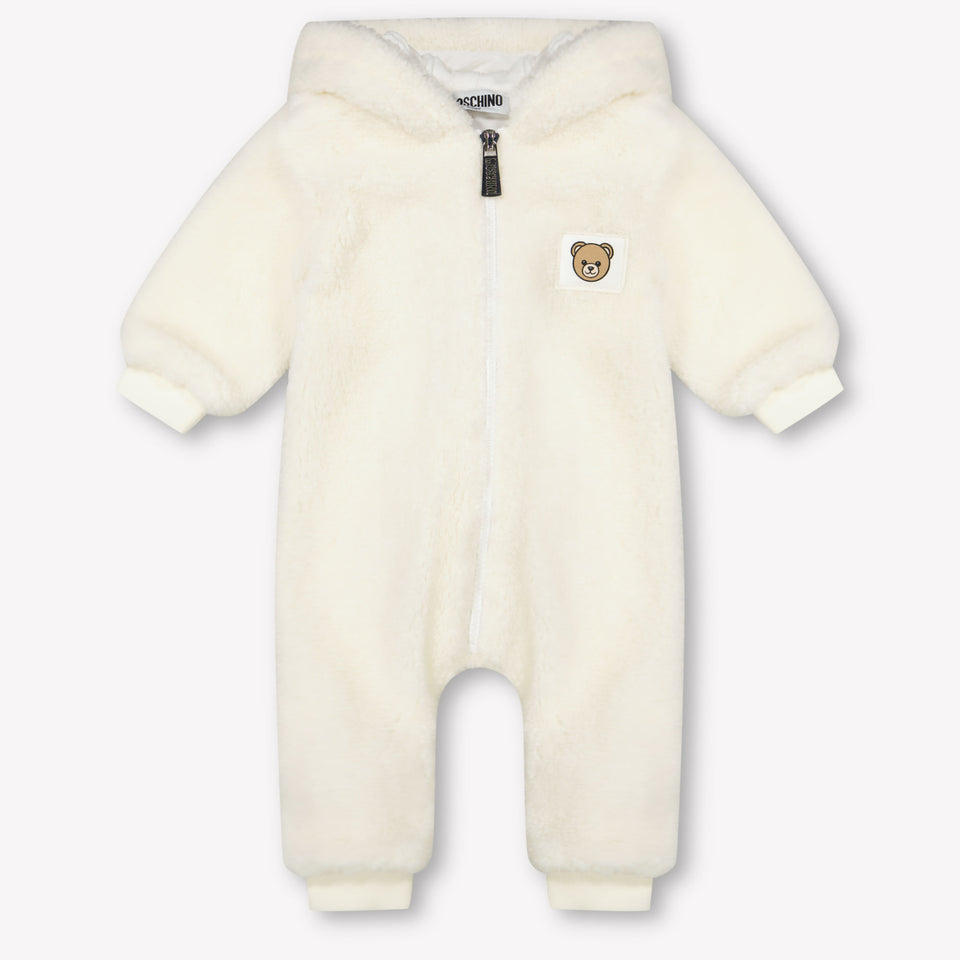 Moschino Baby Unisex Playsuit  Offwhite