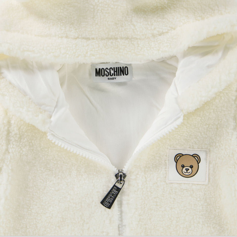 Moschino Baby Unisex Playsuit  Offwhite