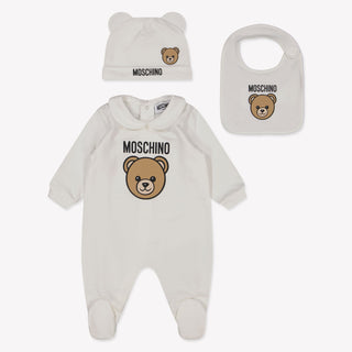Moschino Baby Unisex Playsuit  Offwhite