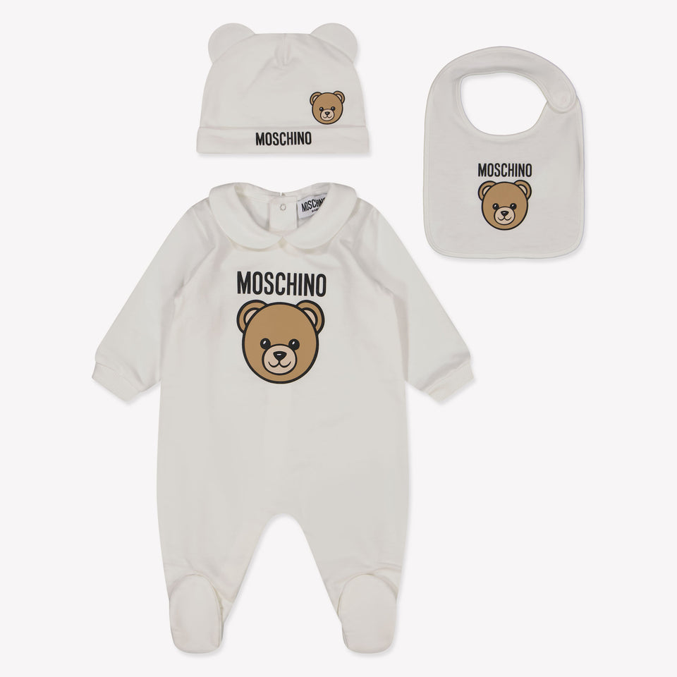 Moschino Baby Unisex Playsuit  Offwhite
