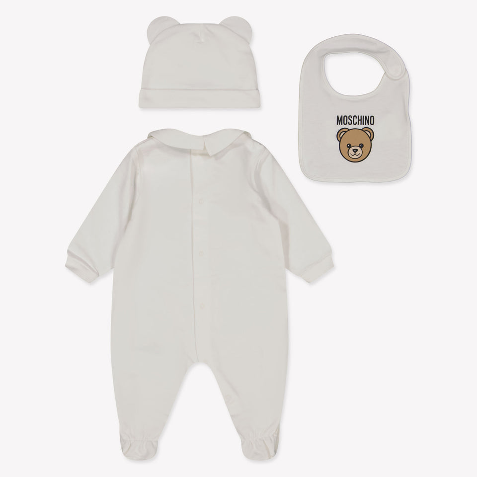 Moschino Baby Unisex Playsuit  Offwhite