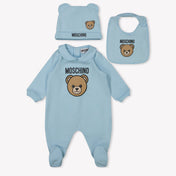 Moschino Baby Unisex Playsuit  Light Blue