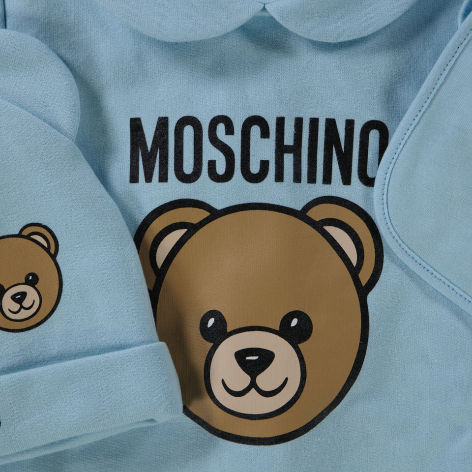 Moschino Baby Unisex Playsuit  Light Blue