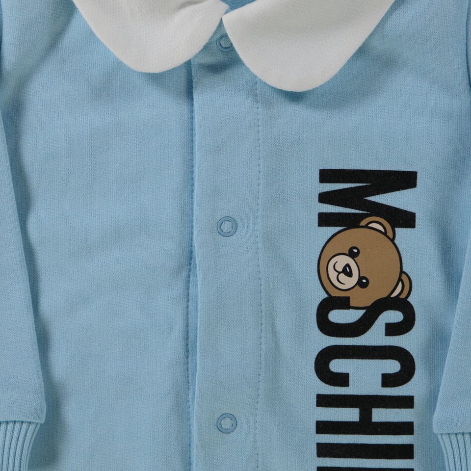 Moschino Baby Unisex Playsuit  Light Blue