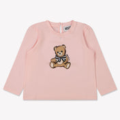 Moschino Baby Meisjes T-Shirt In Licht Roze