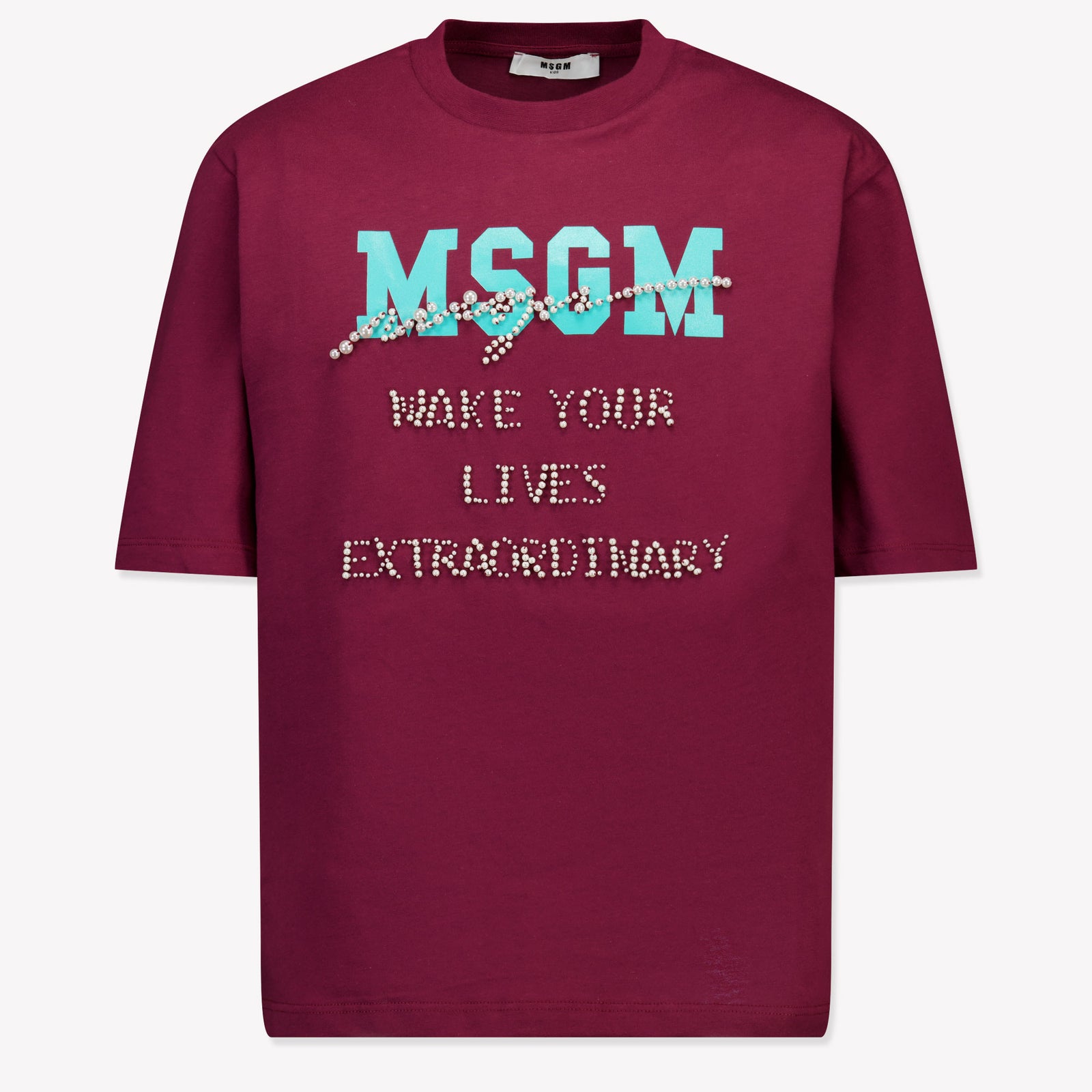 MSGM Kinder Meisjes T-Shirt In Bordeaux