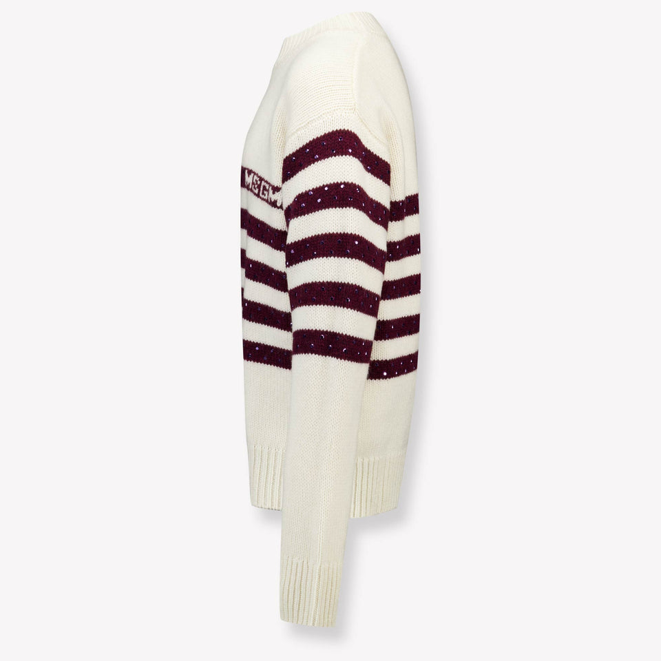 MSGM Kids Girls Sweater Offwhite