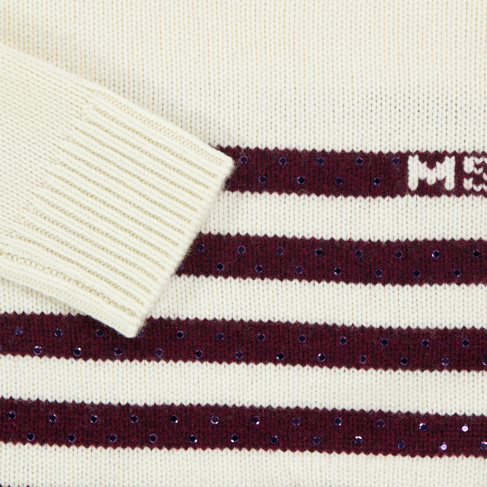 MSGM Kids Girls Sweater Offwhite