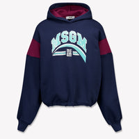 MSGM Kids Girls Sweater Navy