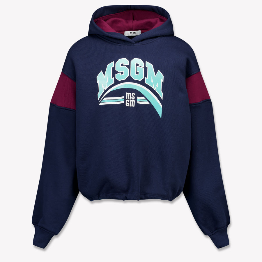 MSGM Kids Girls Sweater Navy