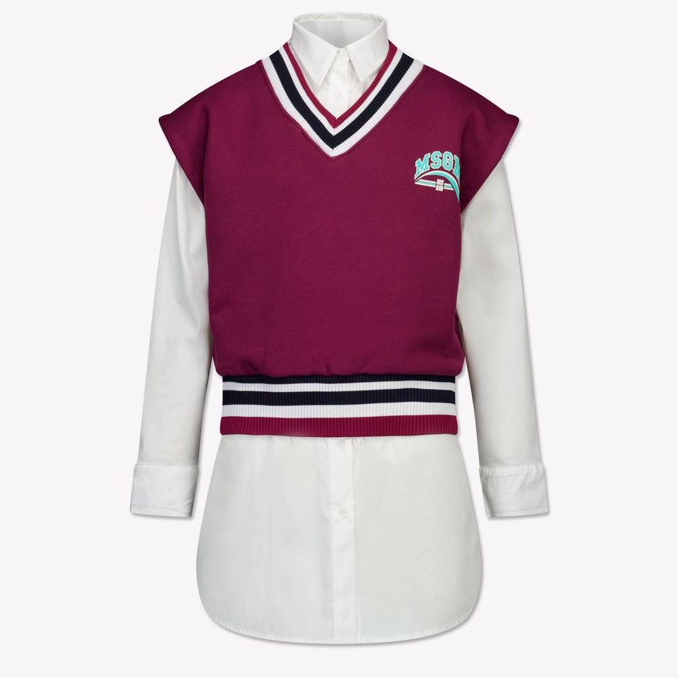 MSGM Kids Girls Tunic Bordeaux