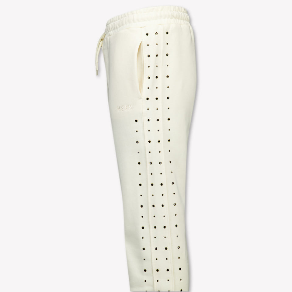 MSGM Kids Girls  Pants Offwhite