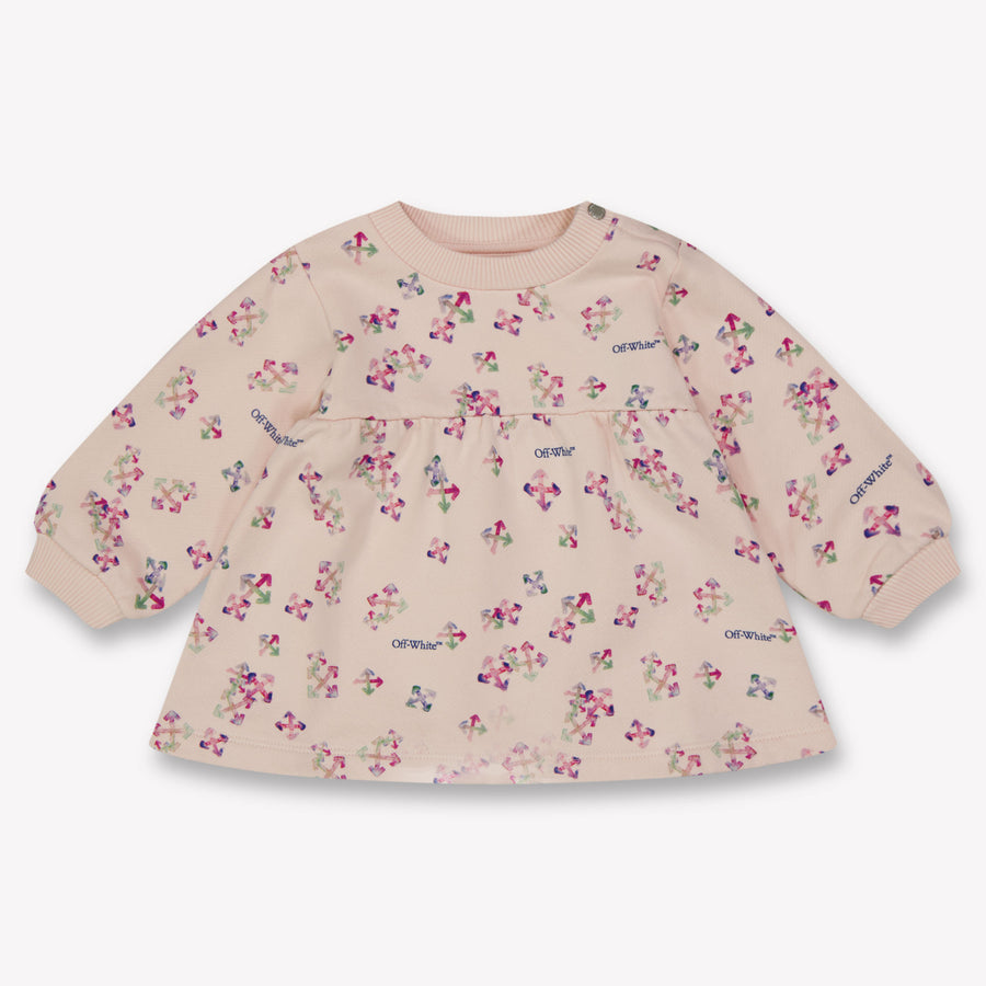 Off-White Baby Girls Dress  Light Pink