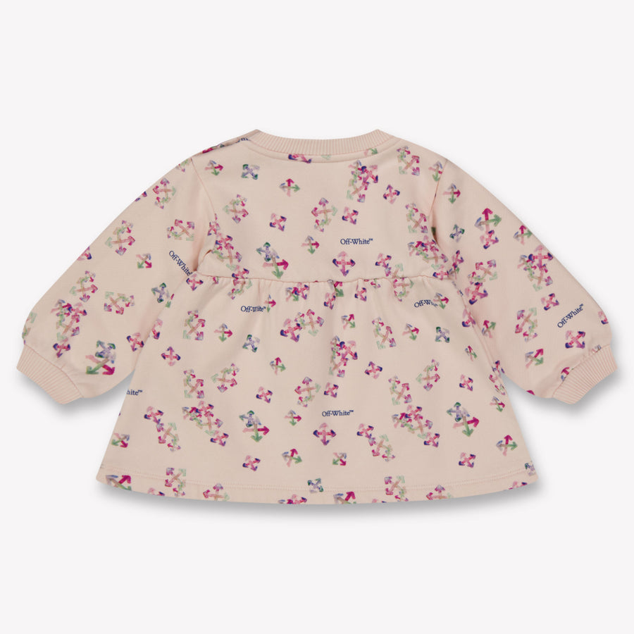 Off-White Baby Girls Dress  Light Pink