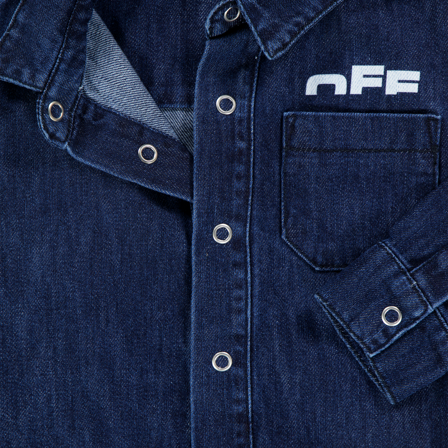 Off-White Baby Jongens Blouse In Jeans