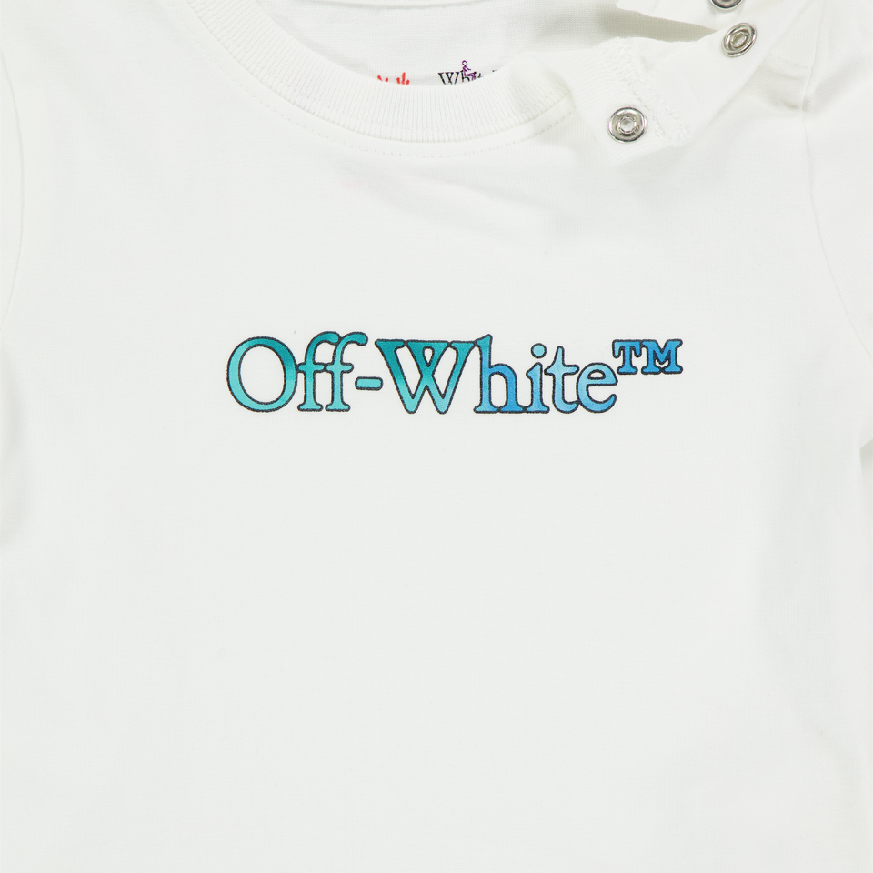 Off-White Baby Jongens T-Shirt In Wit