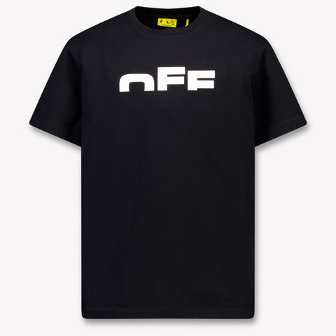 Off-White Kinder Jongens T-Shirt In Zwart