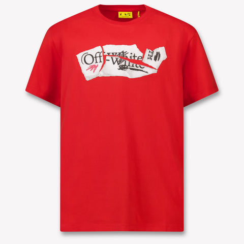 Off-White Kids Boys  T-Shirt Red