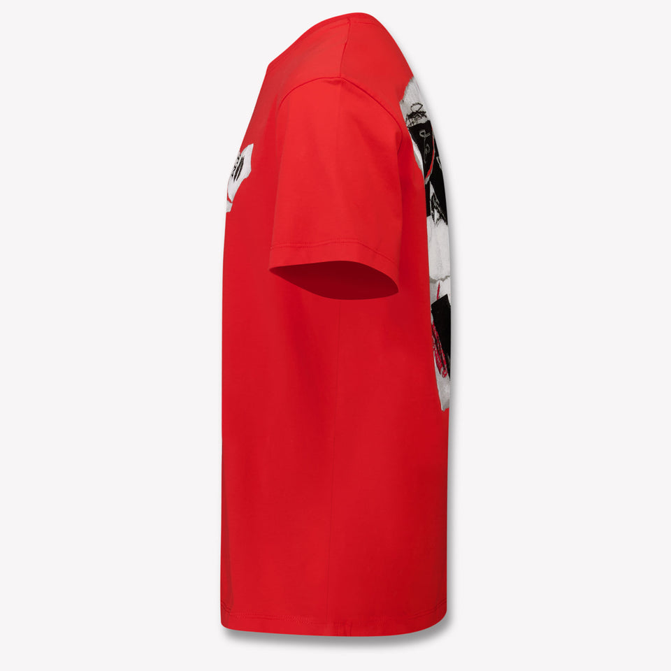 Off-White Kids Boys  T-Shirt Red