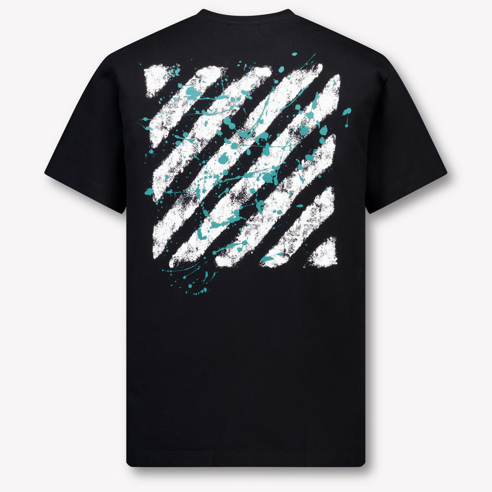Off-White Kinder Jongens T-Shirt In Zwart