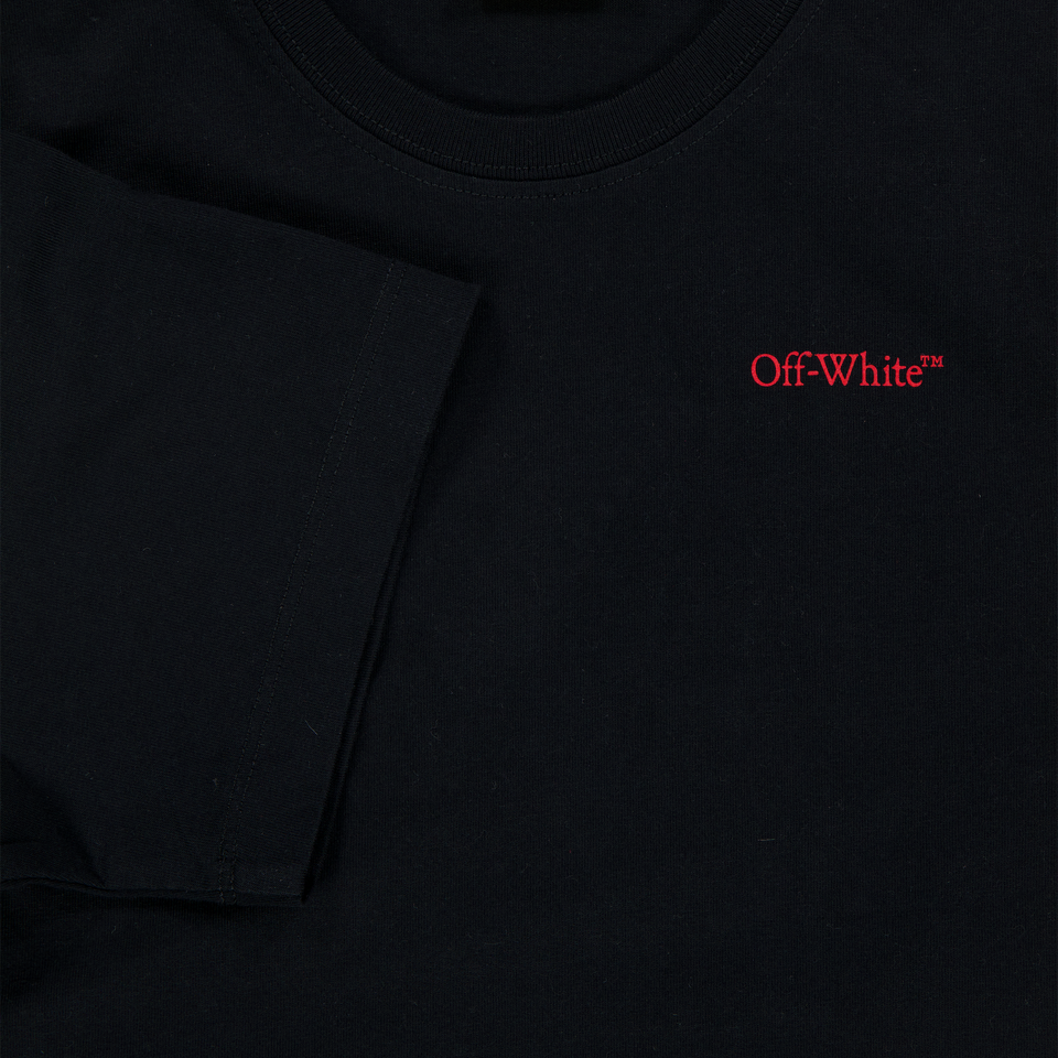 Off-White Kinder Jongens T-Shirt In Zwart