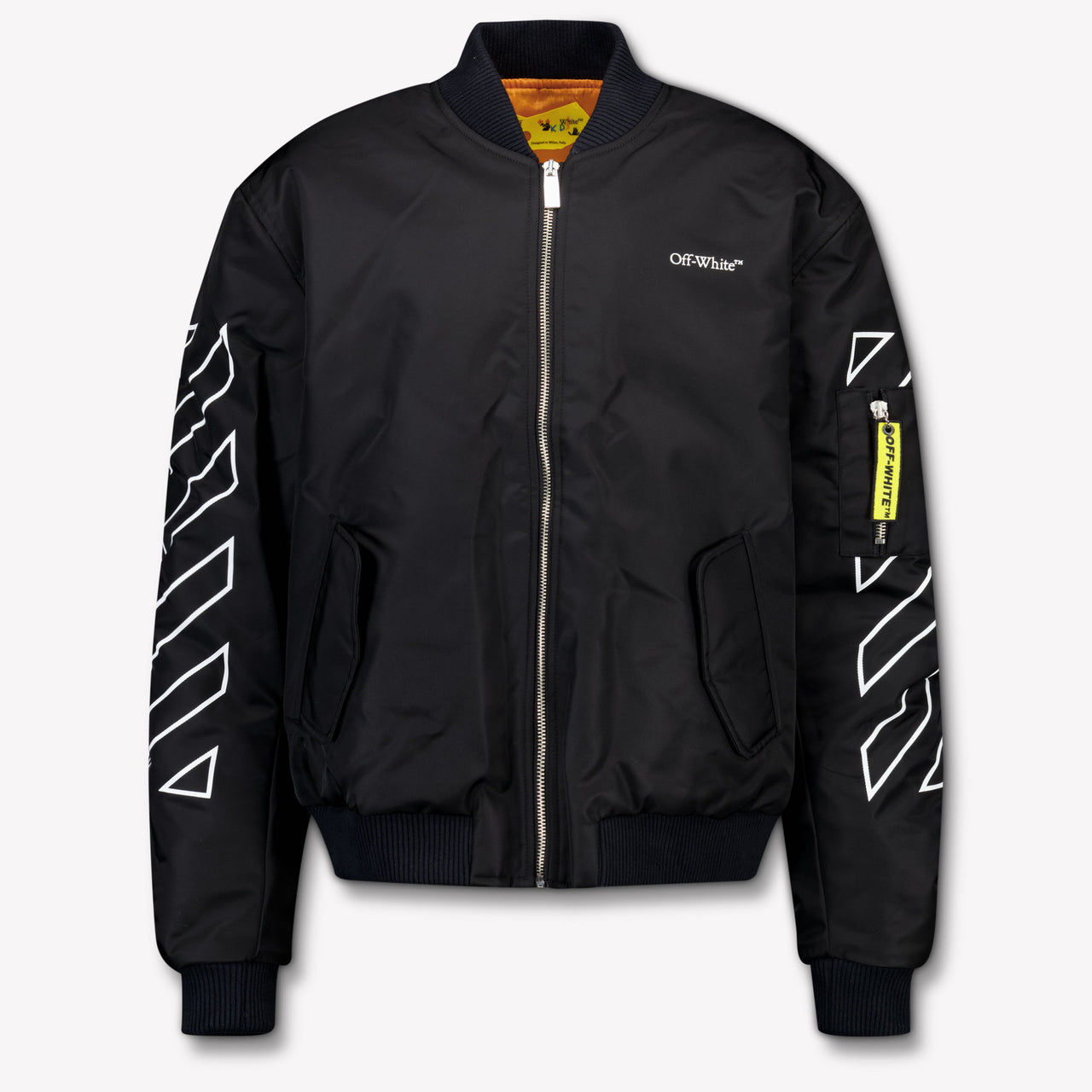 Off-White Kinder Jongens Winterjas In Zwart
