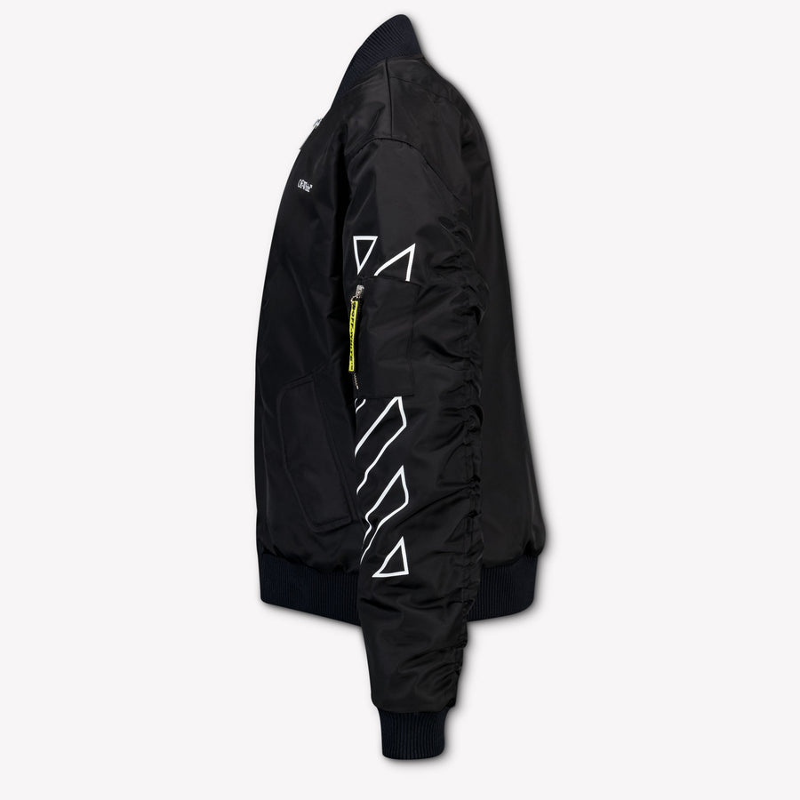 Off-White Kinder Jongens Winterjas In Zwart