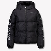 Off-White Kinder Jongens Winterjas In Zwart