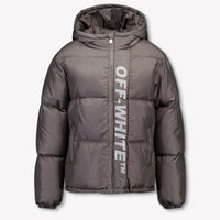 Off-White Kinder Jongens Winterjas In Donker Grijs