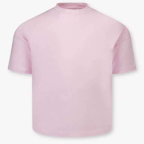 Palm Angels Kinder Meisjes T-Shirt In Licht Roze