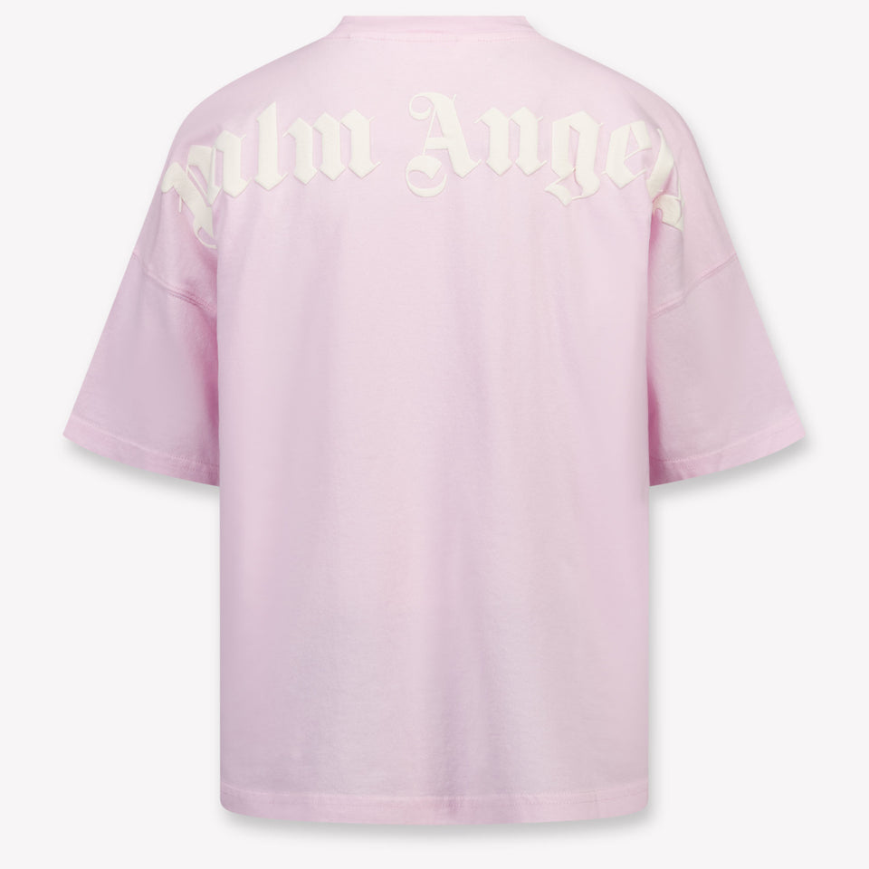 Palm Angels Kinder Meisjes T-Shirt In Licht Roze